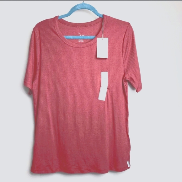 Women's Ribbed Texture Short Sleeve Shirt - Picture 1 of 4